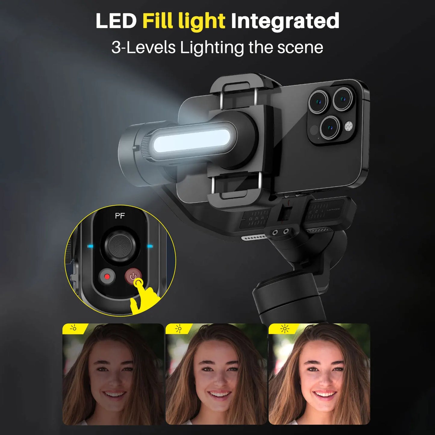 SMART S2 Gimbal Stabilizer for Smartphone Professional Industry-Standard 3-Axis Phone Gimbal with Extendable Rod