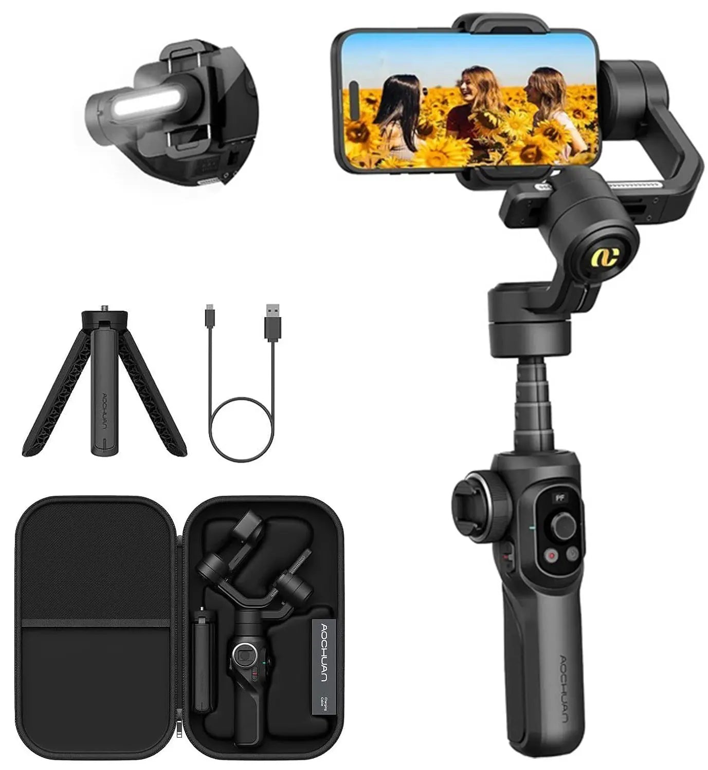 SMART S2 Gimbal Stabilizer for Smartphone Professional Industry-Standard 3-Axis Phone Gimbal with Extendable Rod