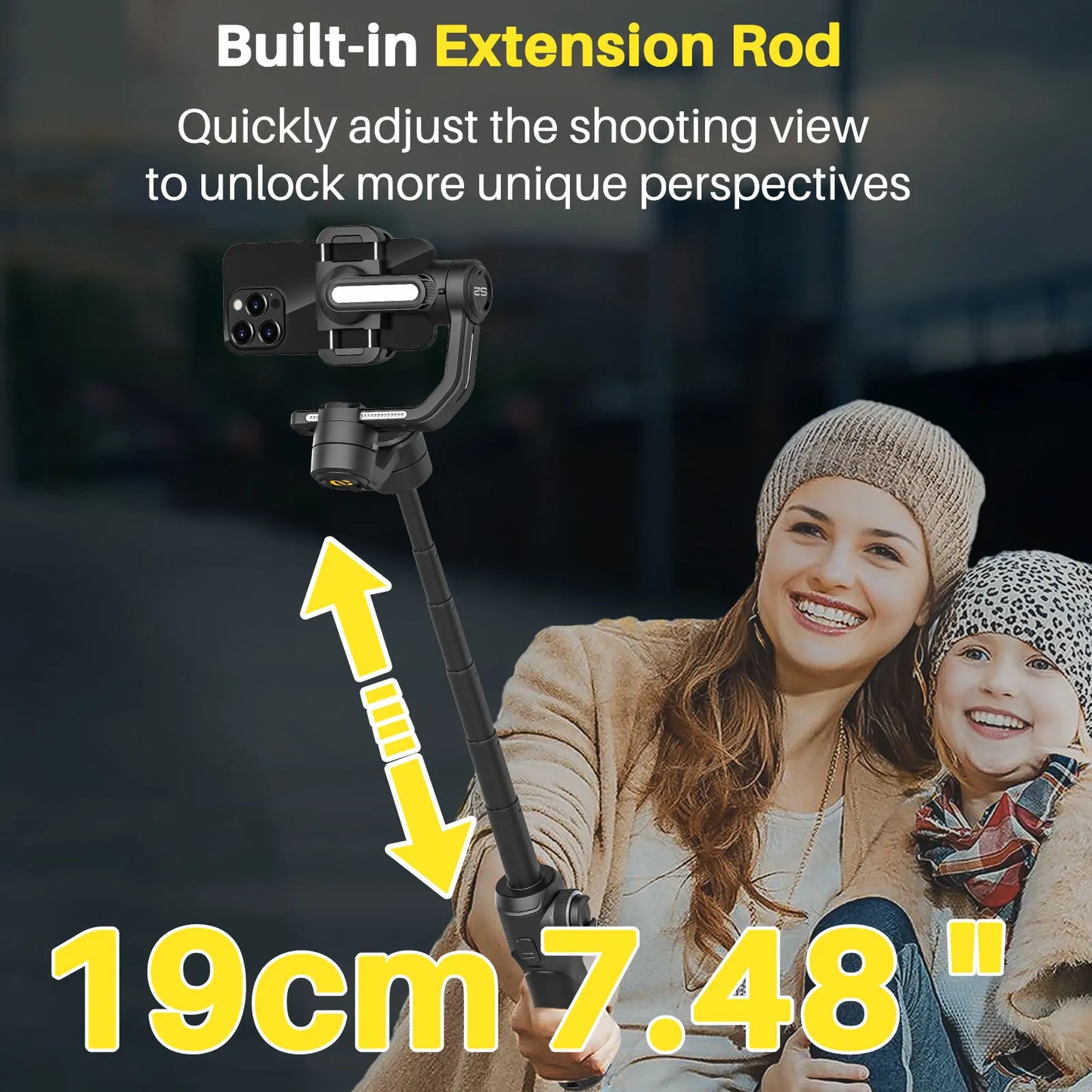 SMART S2 Gimbal Stabilizer for Smartphone Professional Industry-Standard 3-Axis Phone Gimbal with Extendable Rod