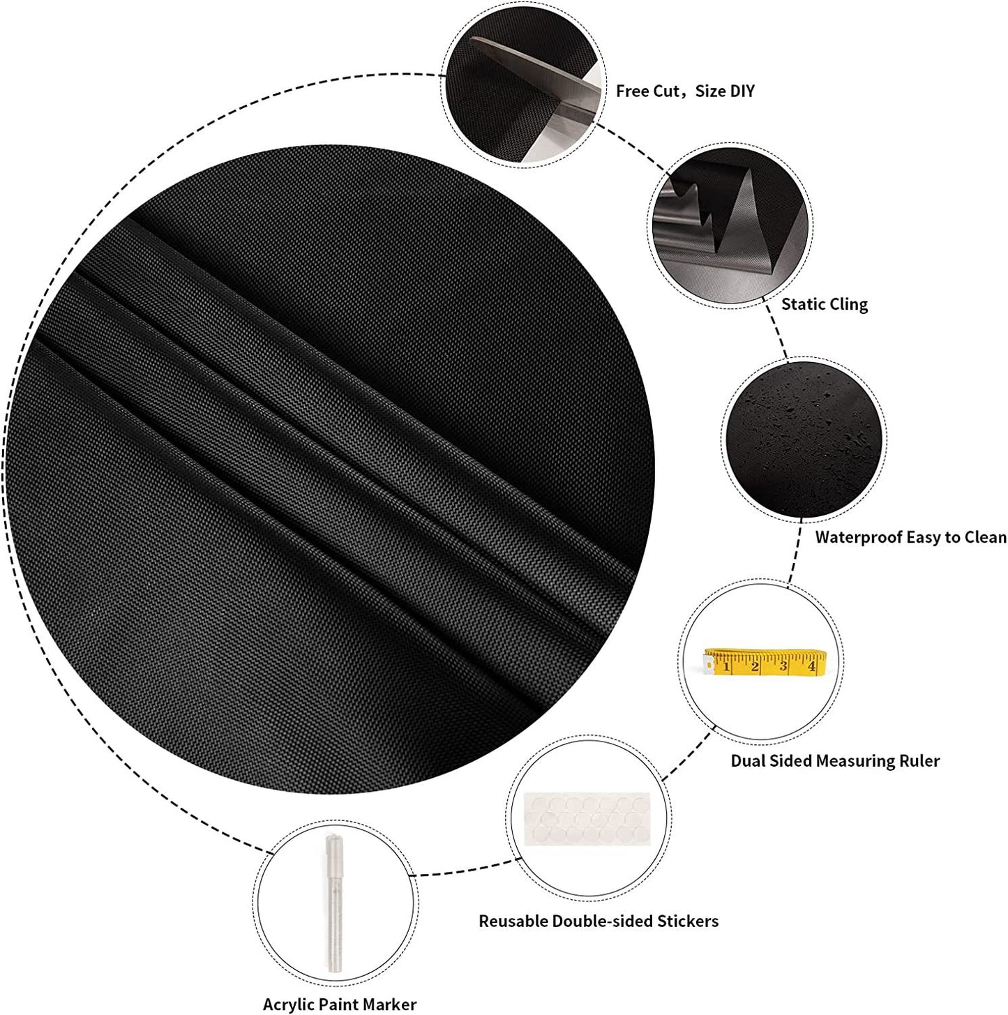 Portable Travel 100 Blackout Suction Cups Self-adhesive DIY Curtains