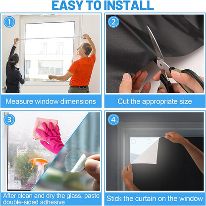 Portable Travel 100 Blackout Suction Cups Self-adhesive DIY Curtains